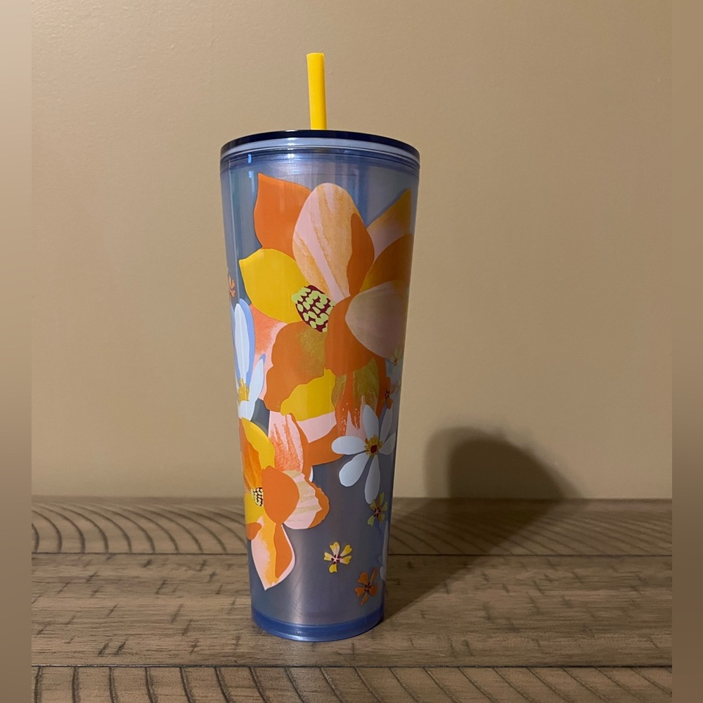 Starbucks 2024 Spring Floral 24 oz Tumbler. Used Condition